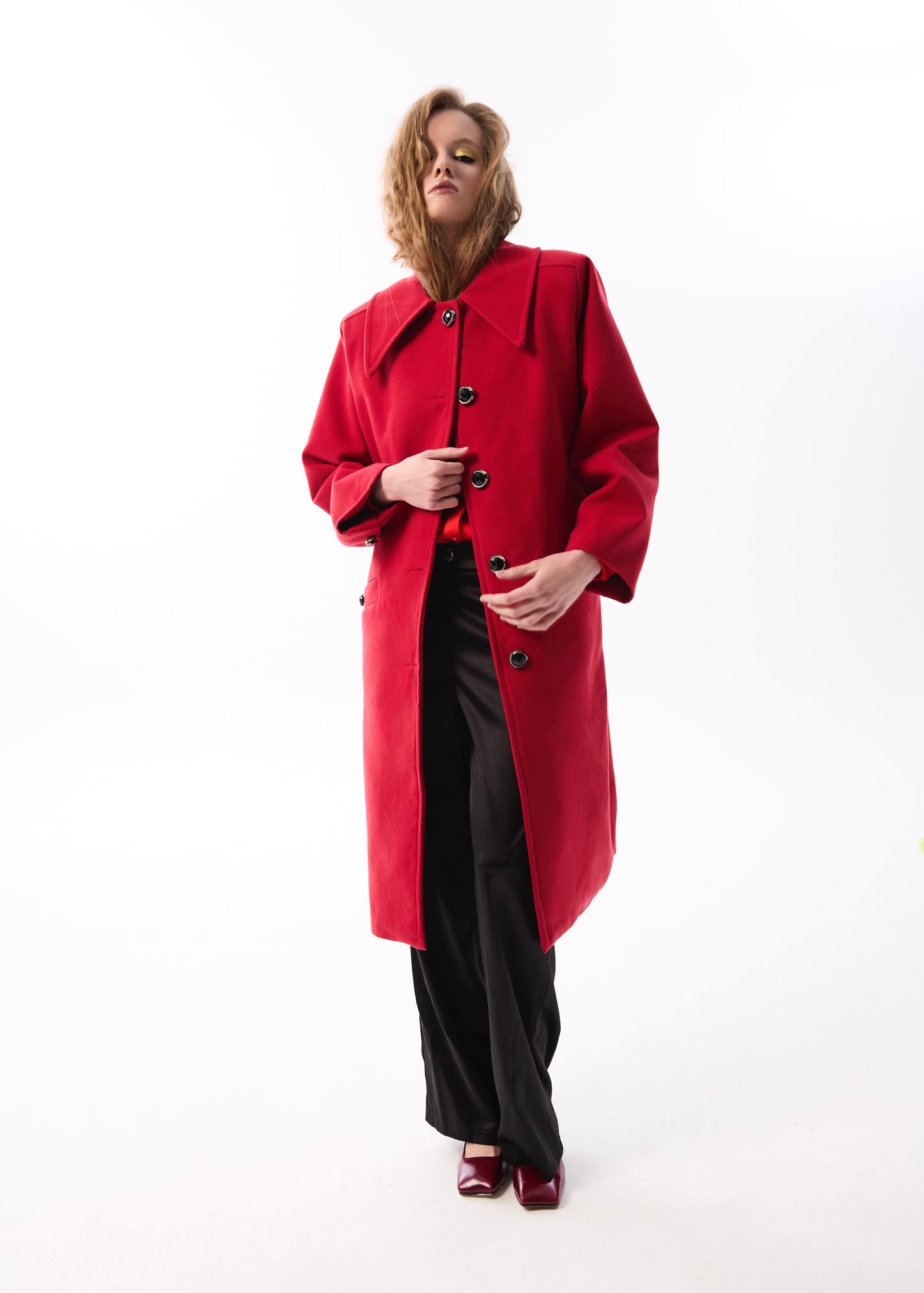 Red wool Coat
