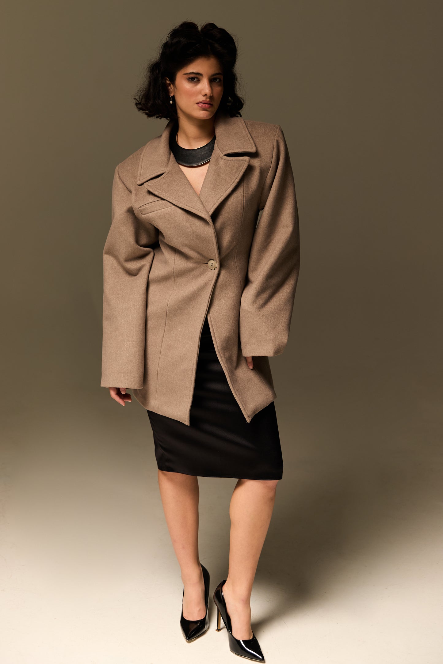 Gray wool coat