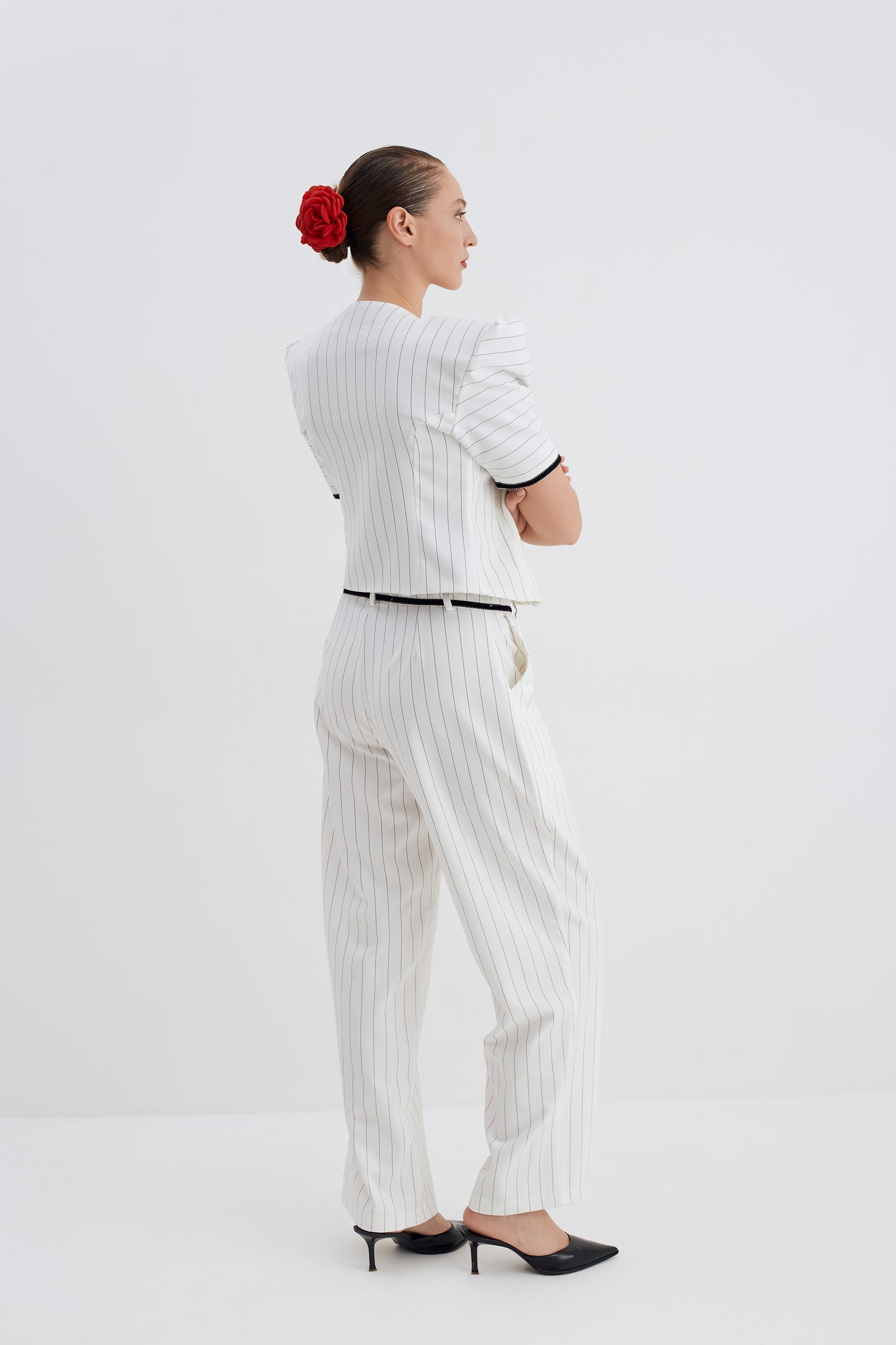 White Striped Pants